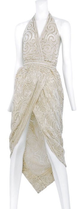 Halston Beaded Gown (267x691, 50Kb)