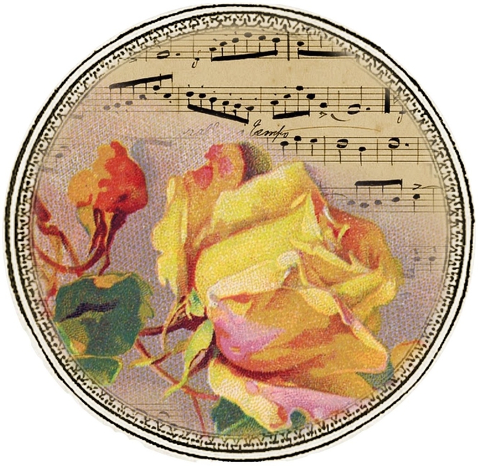 French sheet music and yellow rose tags1 (1) (700x681, 355Kb)