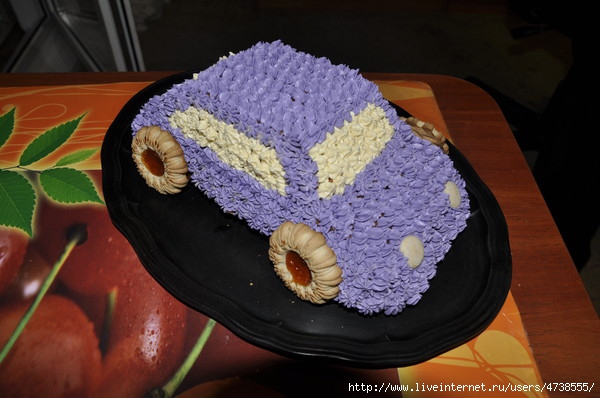 Торт «Машина» из крема своими руками - пошаговый рецепт с фото