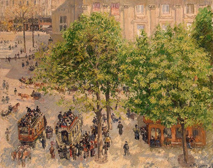 Площадь Французского Театра в Париже, 1898 (700x551, 175Kb)