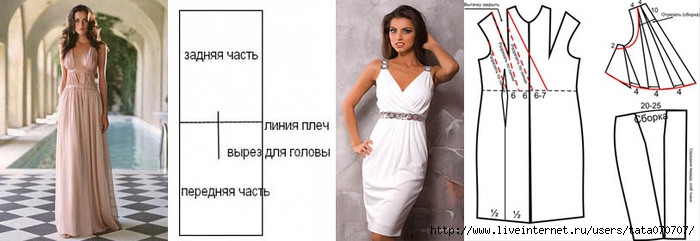 Шьем простое платье в пол в греческом стиле