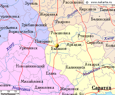 Карта аркадакского района подробная