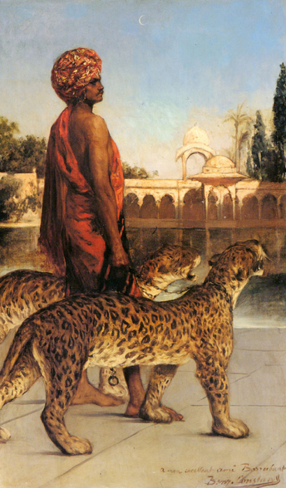 Palace Guard with Two Leopards (409x700, 406Kb)