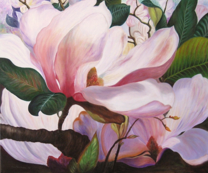 Magnolias 90x75 cm (700x583, 296Kb)
