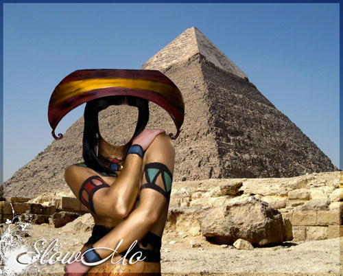 SlowMo, Pphotoshop, Templates for photoshop, Psd, Psd-, , , ,  ,  , ,    , , , , Egyptian, Girl, Piramid,  ,  , Egypt, Bodyart, /1334175968_Egyptian_girl_Cover (500x402, 86Kb)