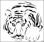  leopard BW stencil (519x492, 49Kb)