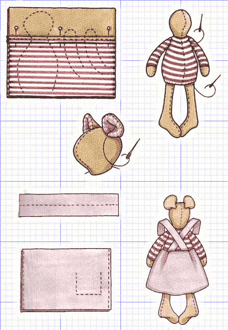 Набор для шитья. Мягкая игрушка «Сонная мышка Милли», 35 см