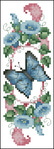  Butterfly and Bluebells Bookmark E00431 (224x616, 154Kb)