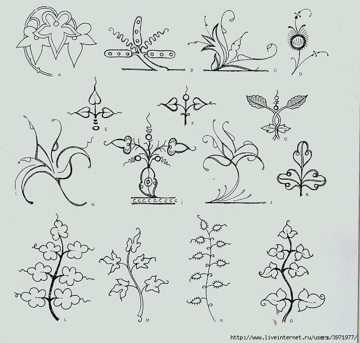 4000 motifs de fleurs et de plantes (51) (700x668, 211Kb)