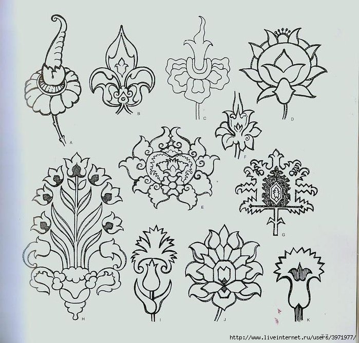 4000 motifs de fleurs et de plantes (65) (700x669, 268Kb)