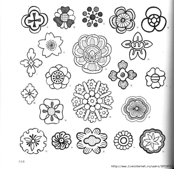 4000 motifs de fleurs et de plantes (96) (700x676, 274Kb)