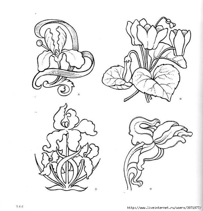 4000 motifs de fleurs et de plantes (132) (674x700, 186Kb)