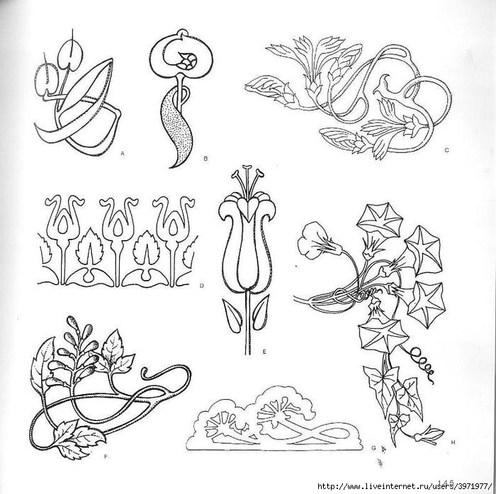 4000 motifs de fleurs et de plantes (133) (700x697, 222Kb)
