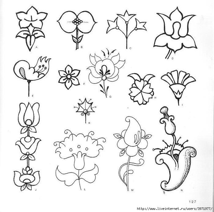 4000 motifs de fleurs et de plantes (115) (700x693, 197Kb)