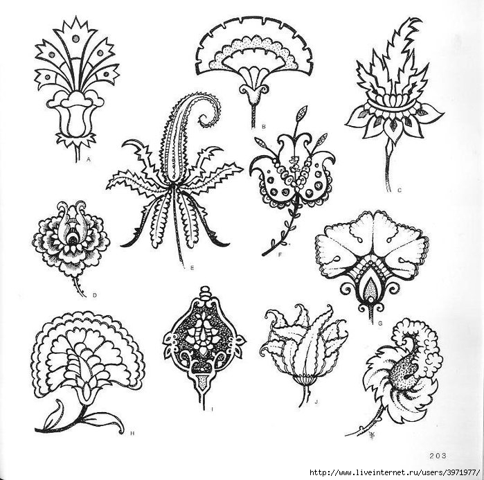 4000 motifs de fleurs et de plantes (191) (700x693, 254Kb)