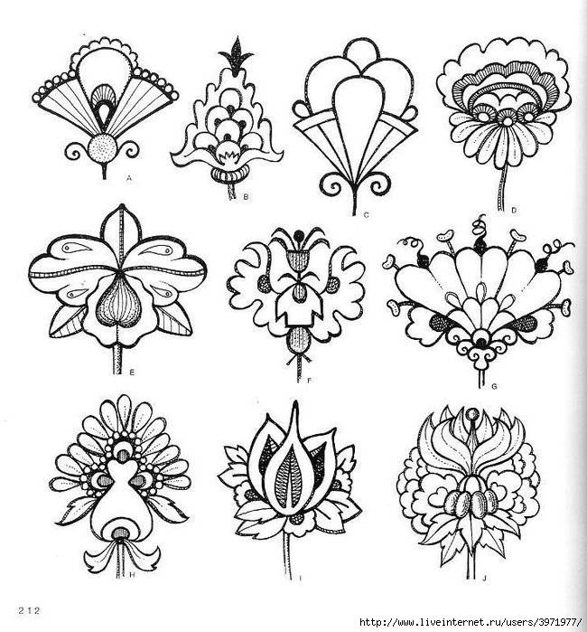 4000 motifs de fleurs et de plantes (200) (650x700, 253Kb)