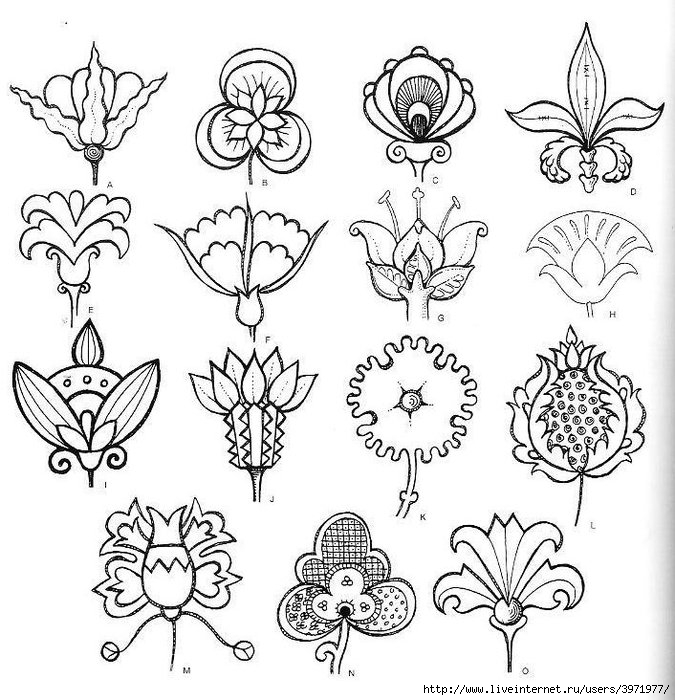 4000 motifs de fleurs et de plantes (208) (675x700, 266Kb)