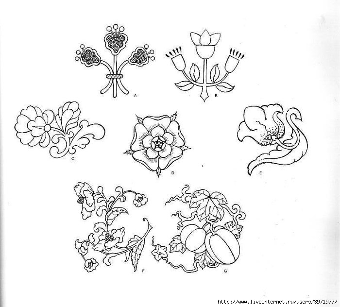 4000 motifs de fleurs et de plantes (351) (700x632, 158Kb)