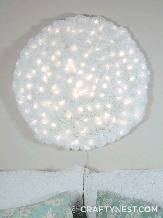 Креативный настенный светильник из кофейных фильтров мк