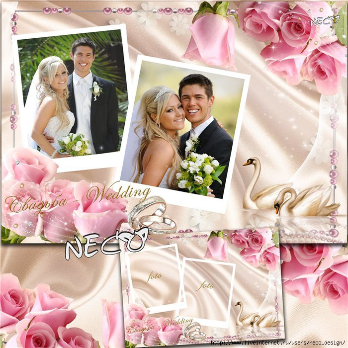 1334577580_Wedding_frame_swans_pink_roses_by_Neco (700x700, 306Kb)