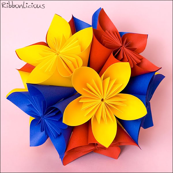 Как сделать объёмный цветок из бумаги цветы 3D оригами