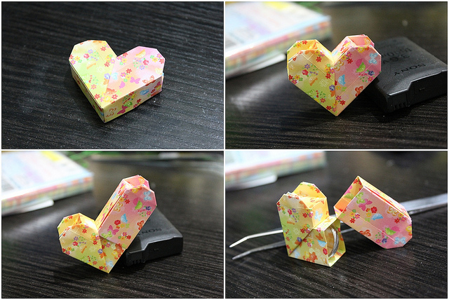Оригами 3D Сердце Коробочка из бумаги | Origami Paper Heart Box | DIY Валентинка | Valentine's Day