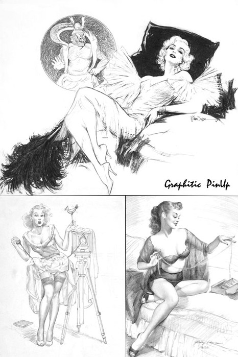 PinUp, Pinups, , , , , , , , Graphitic, Girls, Woman, Pencil, Drawing, Pictures, Images, ,  , , ,  /1336970790_PinUp (466x700, 87Kb)