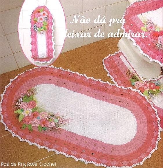 Tapete Crochet c Flores em Tons de Rosa (562x579, 76Kb)