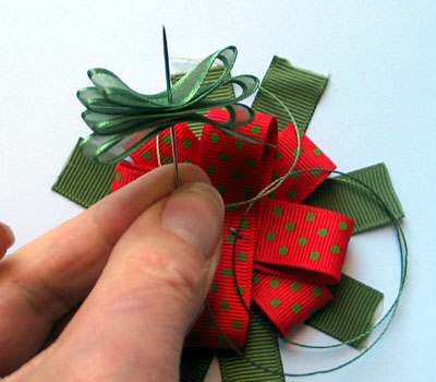 christmas ribbon rosette 8 (400x350, 51Kb)