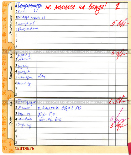Картинка школьного дневника с пятерками