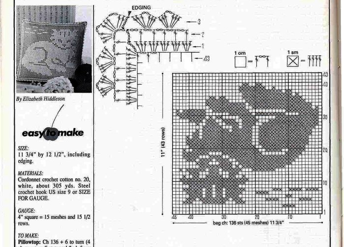Подушки связать крючком схемы описание Подушки крючком детские со схемами