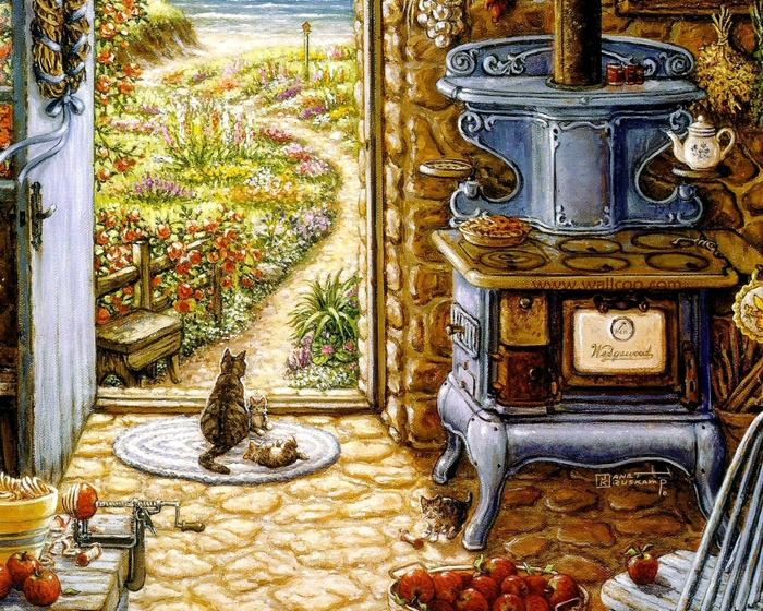 Welcome_to_My_Garden_Art_Painting_09_blue_stove (700x560, 438Kb)