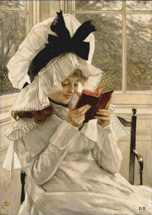 Reading a Book (496x700, 74Kb)