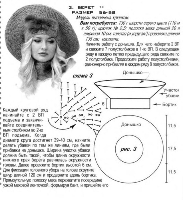 Берет в расчет. Берет спицами диаметр. Диаметр берета крючком. Берет крючком Размеры. Размер берета для женщин крючком.