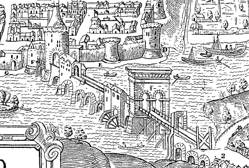 The bridge of Saintes in 1560