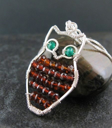 Owl_pendant_wire wrapped pendant necklace (450x512, 55Kb)