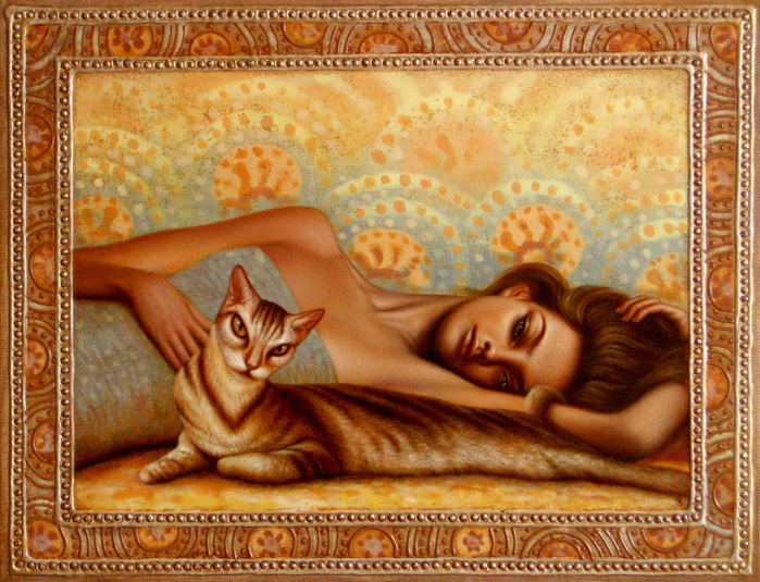 Woman and cat 9 (700x535, 483Kb)