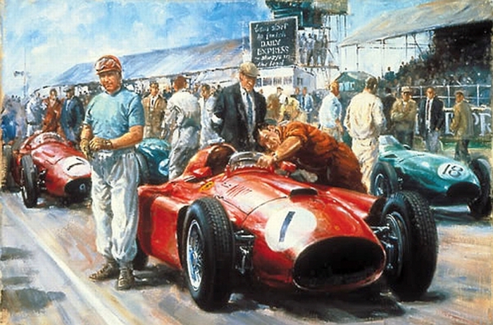 Fangio 1956 World Champion - Fangio - Ferrari D50 - Alan Fearnley (700x462, 269Kb)