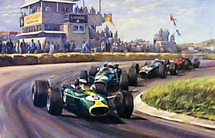 Winning Combination - Jim Clark 1967 Zandvoort - Alan Fearnley (700x449, 227Kb)