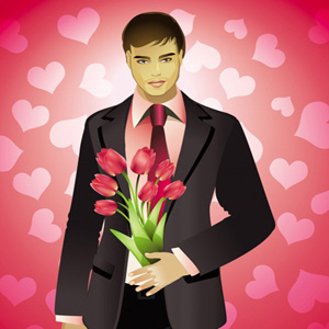 Man-with-Flowers-Bouquet-Vector (300x300, 34Kb)