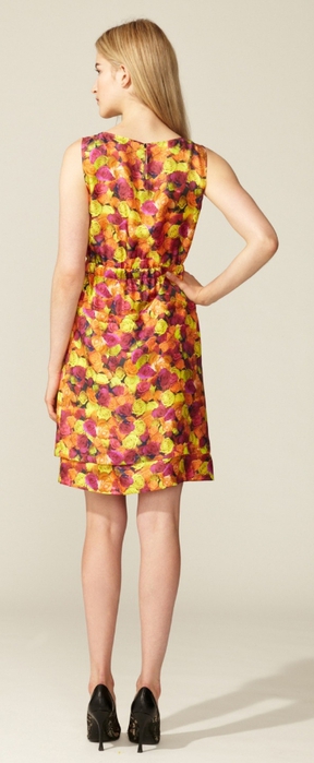 Silk Mini Rose Cinched Waist Dress by Peter Som (288x700, 124Kb)