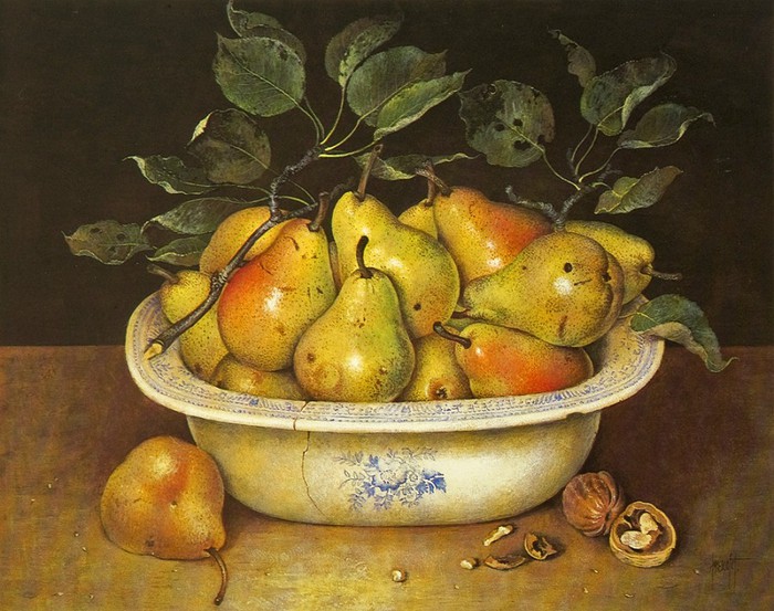 ENGLISH WILLIAM PEARS IN MASON'S IRONWARE BOWL41X48 cms1988 (700x553, 120Kb)