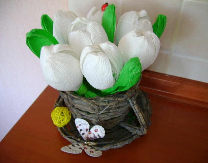 Букет на обед: корзинка сладких тюльпанов своими руками - азинский.рф