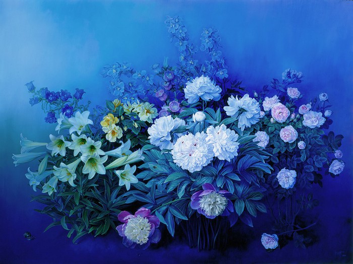 A VISION IN BLUE Oil on canvas 102x137 cms 2003 (700x524, 106Kb)