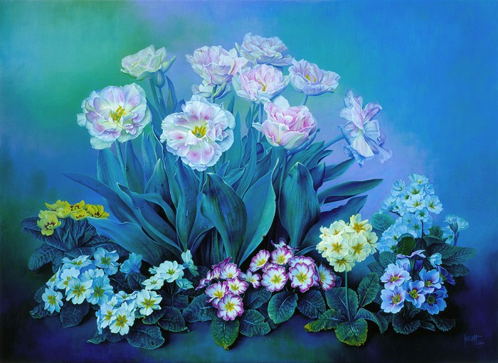 EARLY BLOOMS Oil on canvas 66x91 cms 2004 copy (700x511, 110Kb)