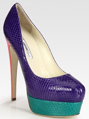Brian Atwood Marilyn Multicolored Snakeskin Platform Pumps (295x395, 21Kb)