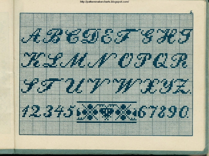 Alphabete u. Muster zum Waschezeichnen und Sticken iii -05 (700x520, 348Kb)