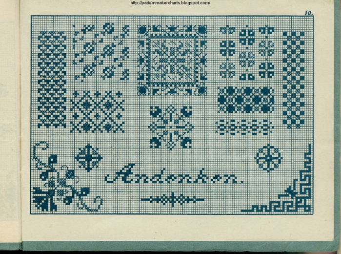 Alphabete u. Muster zum Waschezeichnen und Sticken iii -10 (700x520, 359Kb)
