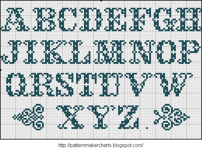 Alphabete u. Muster zum Waschezeichnen und Sticken iii 08 (650x487, 130Kb)