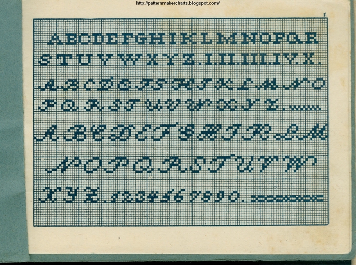Alphabete u. Muster zum Waschezeichnen und Sticken iii -01 (700x520, 360Kb)